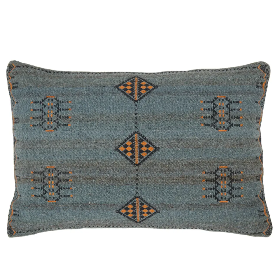 Design (US) Dark Blue Gold 16"X24" Pillow