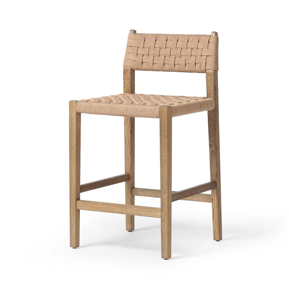 Hamlin Bar + Counter Stool - Double Twisted Paper Cord