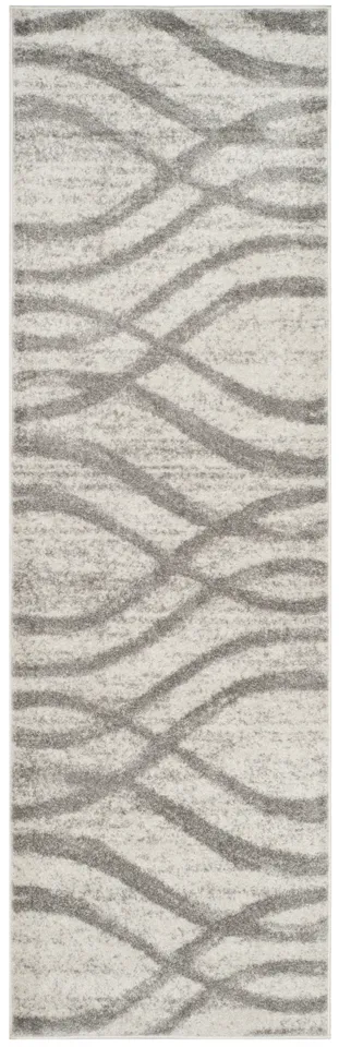 Arlo Home Woven Area Rug, ADR125C, Cream/Grey,  2' 6" X 8'