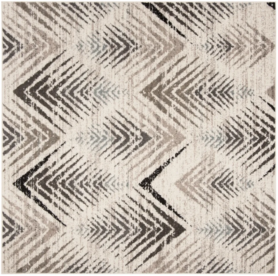 Arlo Home Woven Area Rug, AMS110A, Cream/Beige,  6' 7" X 6' 7" Square