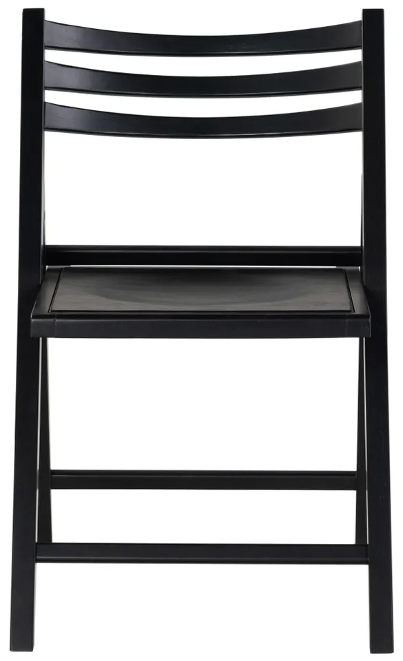 Jacie Wood Seat Folding Chair - Black