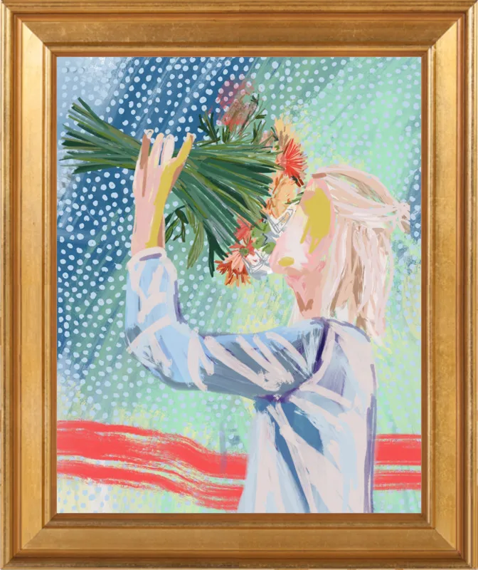 I like to stop and smell the roses  by Jamie Corley for Artfully Walls