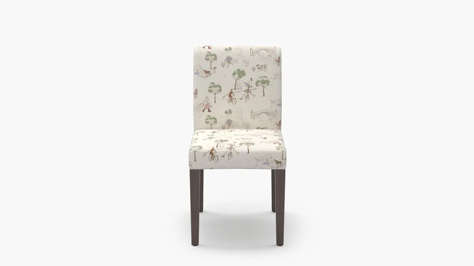 Signature Dining Chair, Multi Central Park Toile, Espresso Square Tapered Leg