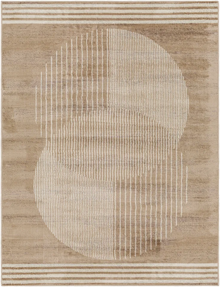Floransa Beige Indoor 8'11" x 12'4" Machine Woven Rug