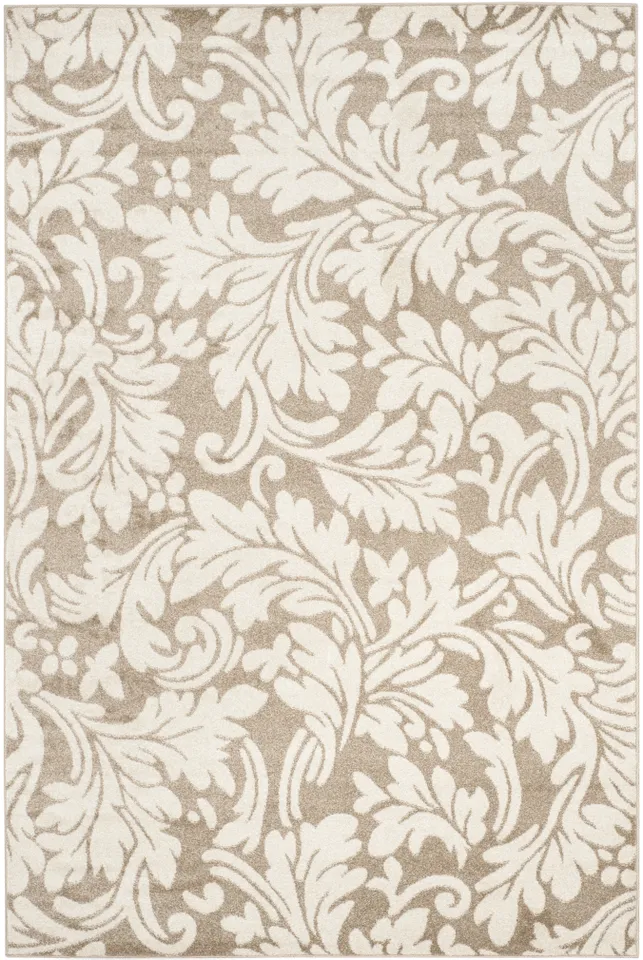 Arlo Home Indoor/Outdoor Woven Area Rug, AMT425S, Wheat/Beige,  6' X 9'