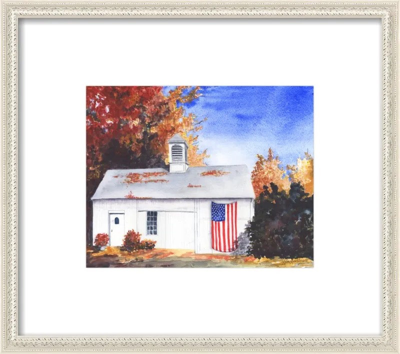 The Ross Barn in Fall by Lydia Marie Elizabeth for Artfully Walls