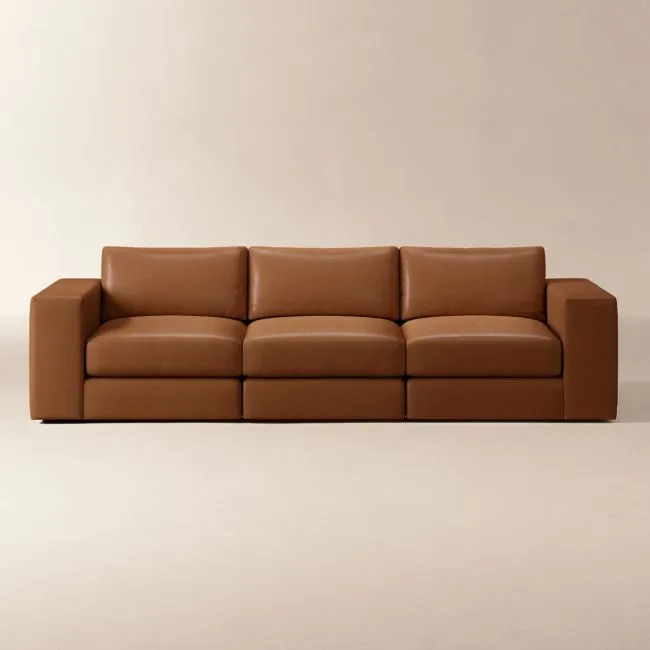Berkeley 3-Piece Modular Leather Sectional Sofa