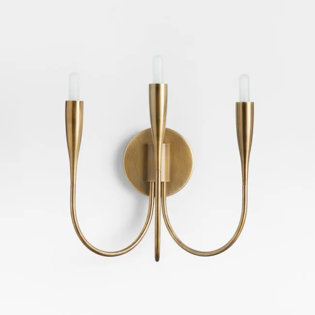Iiona Brass Candelabra Wall Sconce Light