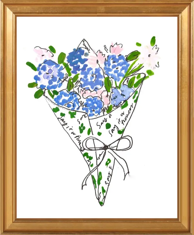 Bodega Flowers in Blue by Larsen McDowell for Artfully Walls