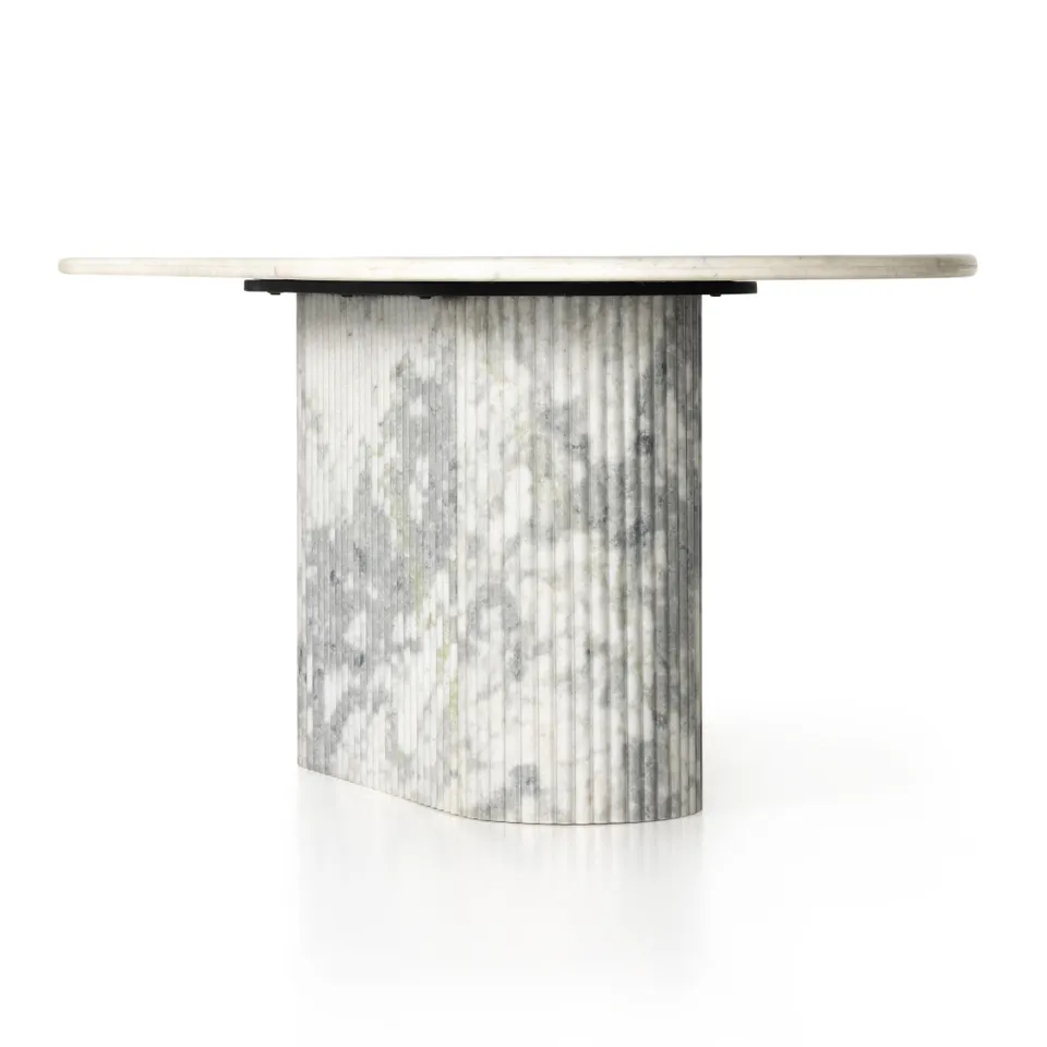 Oranda Dining Tbl-Polished White Marble