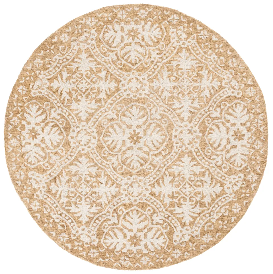 Lauren Ralph Lauren Collection Nina Rug, Gold/Ivory, 6' Round