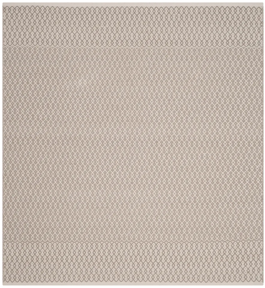 Arlo Home Hand Woven Area Rug, MTK339A, Ivory/Grey,  6' X 6' Square