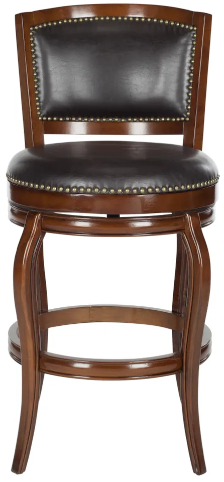 Pasquale Swivel Bar Stool - Walnut/Brown