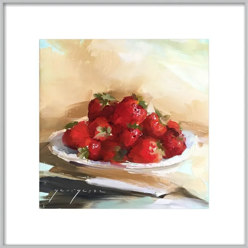 "Summer Strawberries 2" by Georgesse Gomez for Artfully Walls