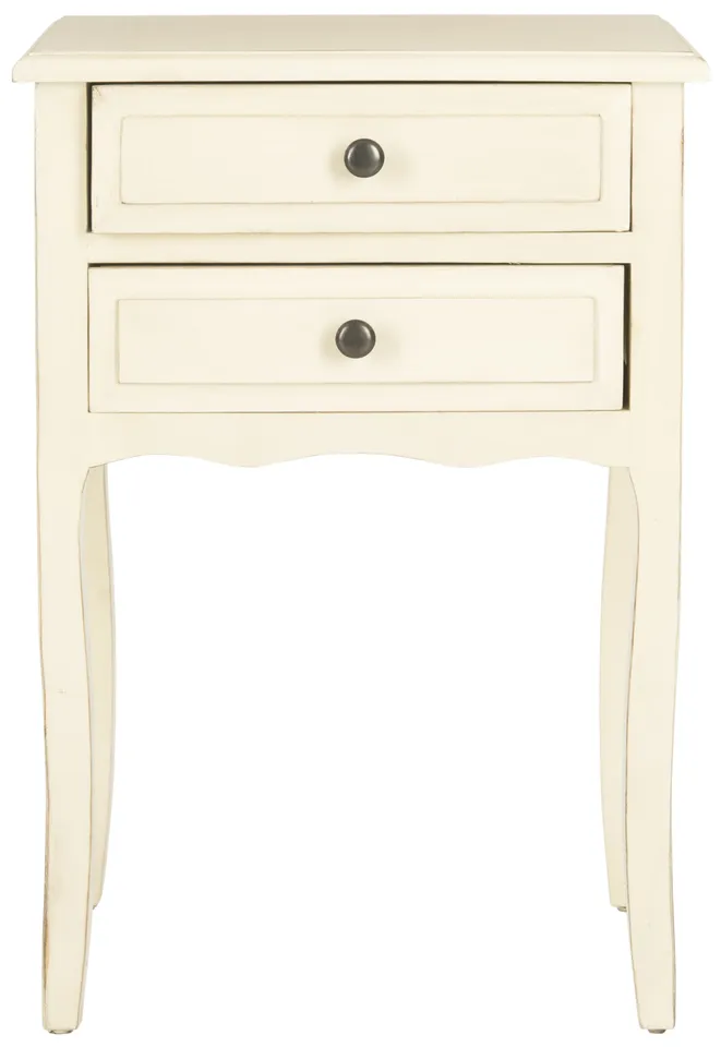 Lori End Table With Storage Drawers - Barley