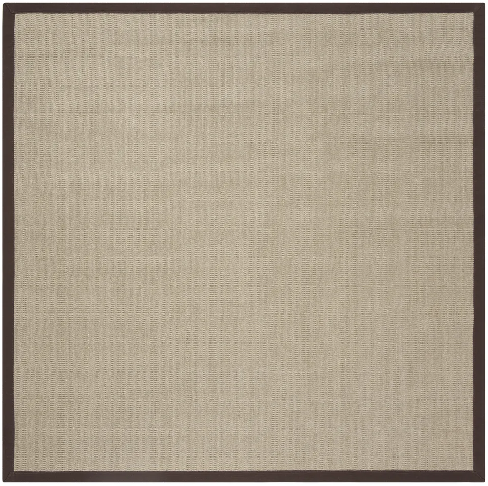 Arlo Home Woven Area Rug, NF131F, Sage/Brown,  6' X 6' Square