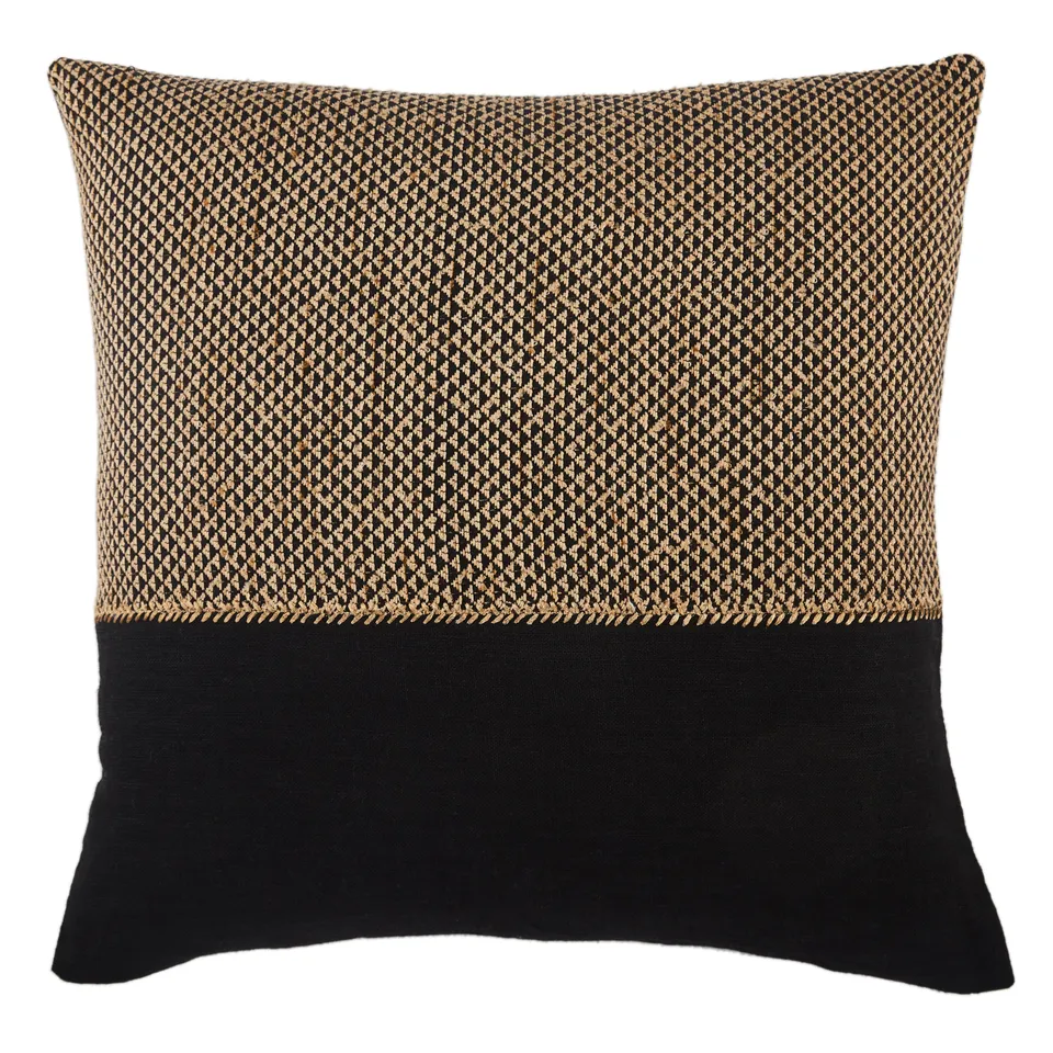 Design (US) Light Tan Black 22"X22" Pillow