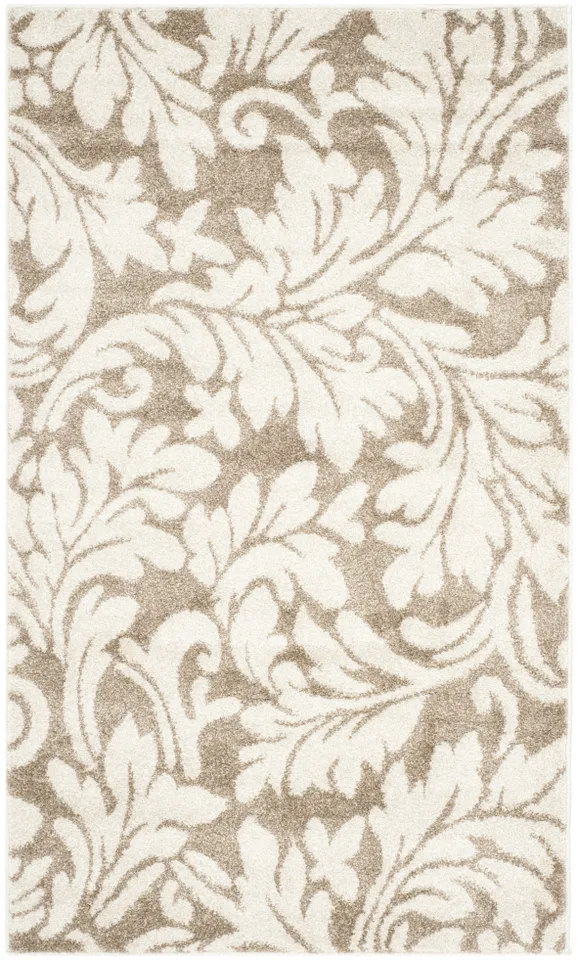 Arlo Home Indoor/Outdoor Woven Area Rug, AMT425S, Wheat/Beige,  3' X 5'