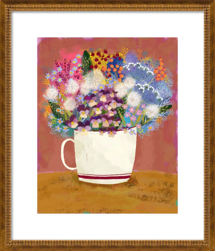 Violas in Russet by Joy Laforme for Artfully Walls
