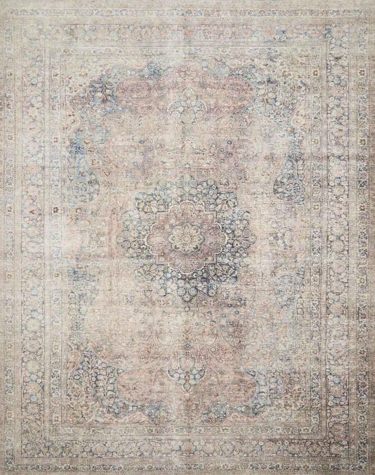 Magnolia Home by Joanna Gaines x Loloi Lucca LF-14 Rose 18" x 18" Sample