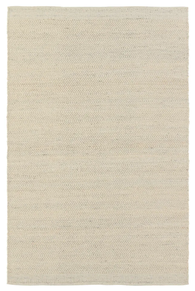 Kate Lester + Esdras Handmade Solid Beige/ Ivory Area Rug (10'X14')