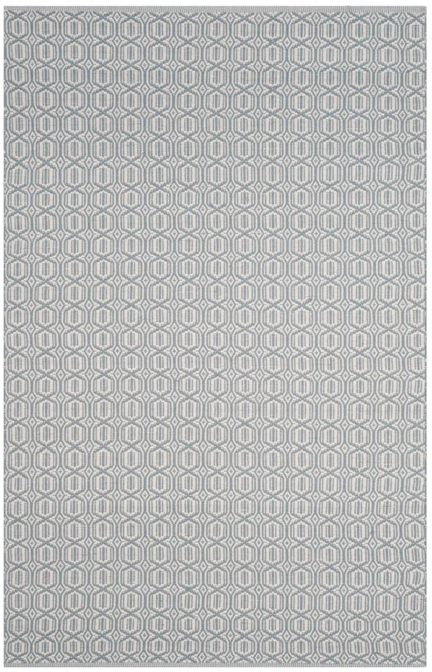 Arlo Home Hand Woven Area Rug, MTK333L, Ivory/Blue,  6' X 9'