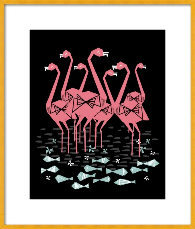 Flamingos by Andrea Lauren for Artfully Walls