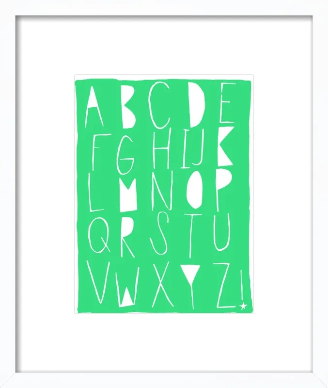 ABC Chart- Green by Kate Roebuck for Artfully Walls