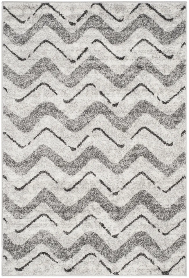 Arlo Home Woven Area Rug, ADR121P, Silver/Charcoal,  4' X 6'