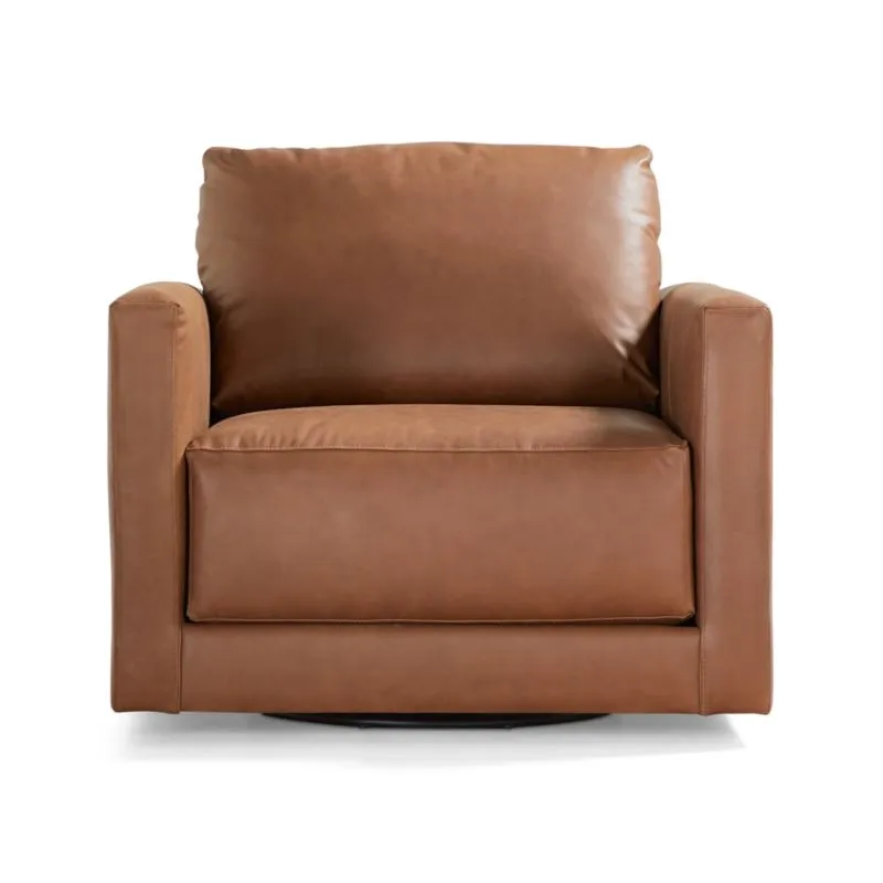 Gather Deep 40" Leather Swivel Chair