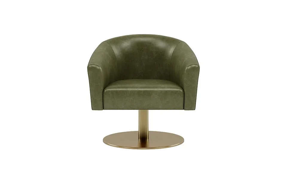 Tegan Leather Pedestal Swivel Chair