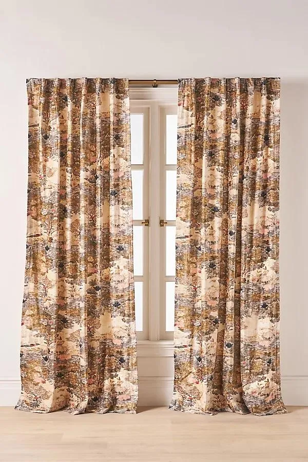 Francois Printed Velvet Curtain