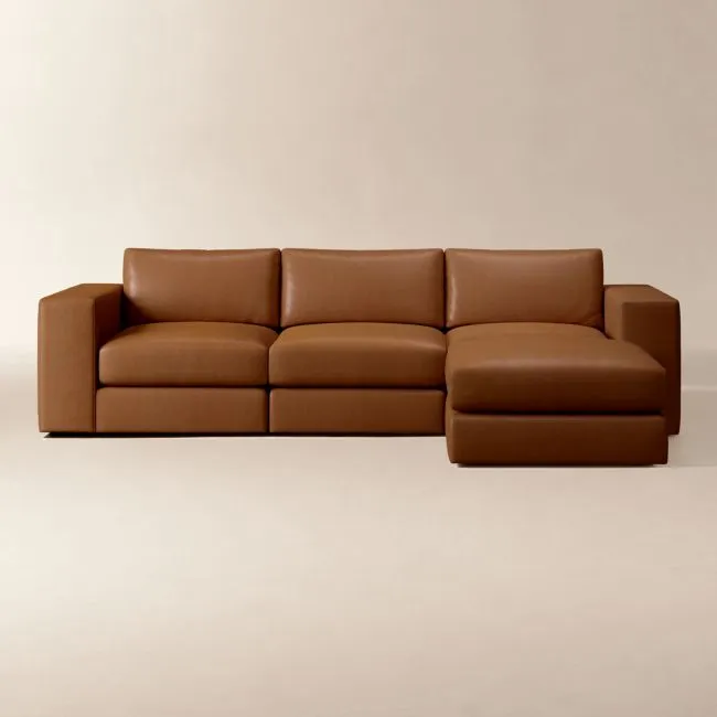Berkeley 4-Piece Modular Leather Sectional Sofa