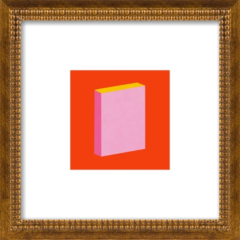 Color Books 3, Scarlet, Pink & Gold by Jessica Poundstone for Artfully Walls