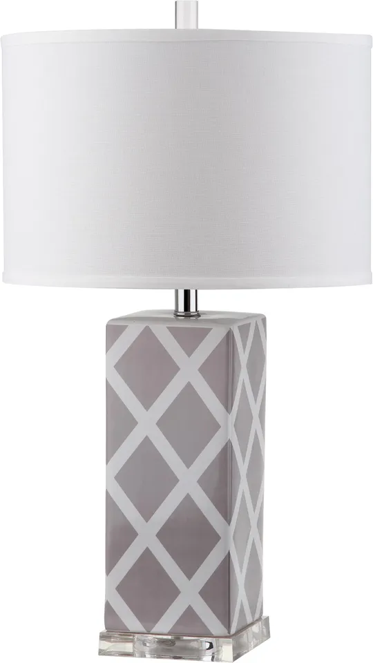 Garden Lattice Table 27" Table Lamp, Set Of 2 - Grey