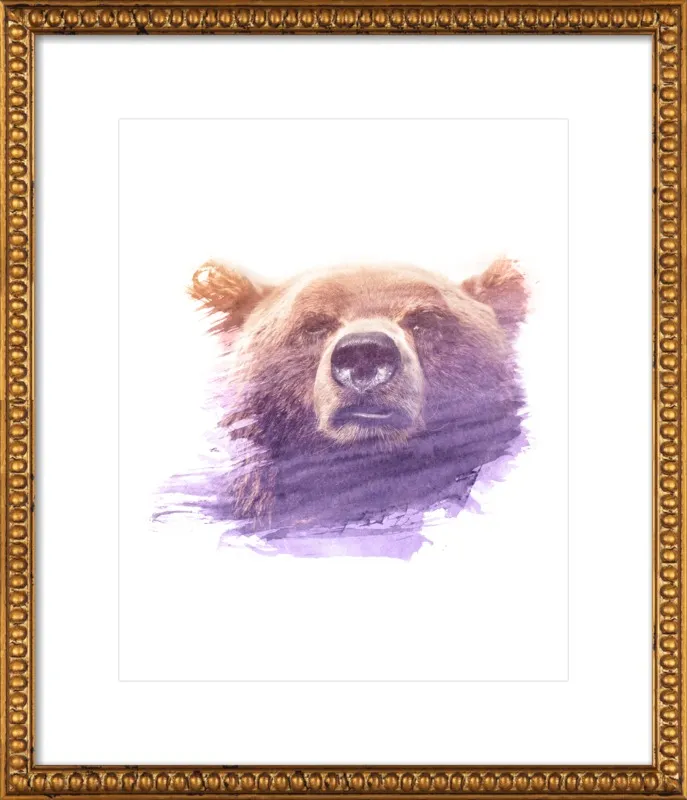 BEAR SUPERIMPOSED WATERCOLOR by Emiliano Deificus for Artfully Walls
