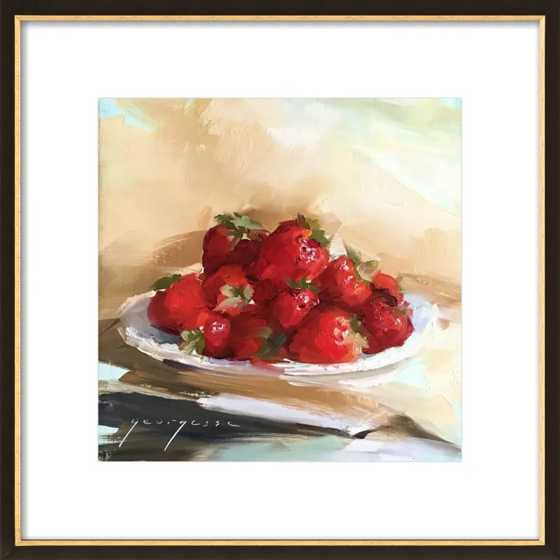 "Summer Strawberries 2" by Georgesse Gomez for Artfully Walls