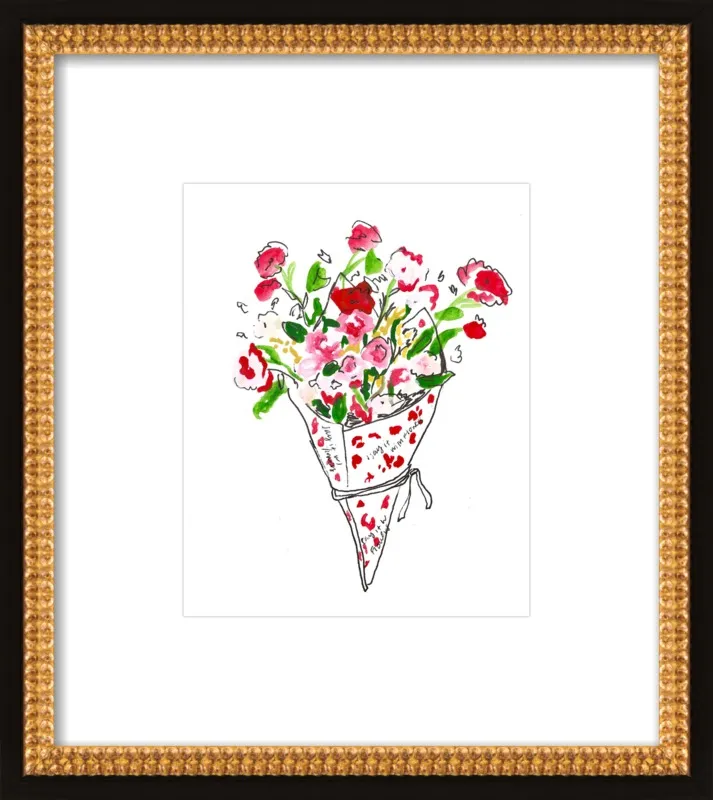 Bodega Flowers in Pink and Red by Larsen McDowell for Artfully Walls