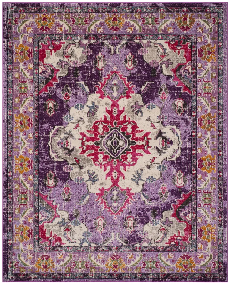 Arlo Home Woven Area Rug, MNC243P, Violet/Fuchsia,  8' X 10'