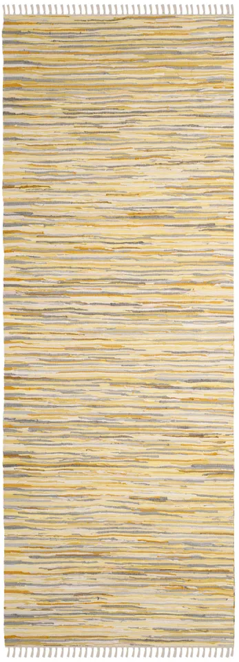 Arlo Home Hand Woven Area Rug, RAR129N, Gold/Multi,  2' 3" X 12'