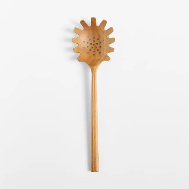 Crate & Barrel Teak Pasta Spoon