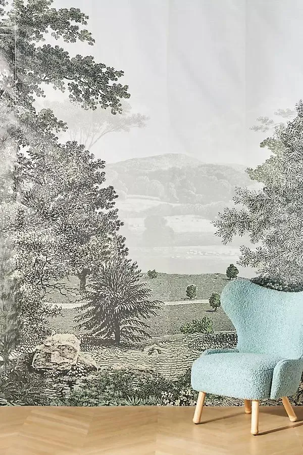 Scenic Pastures Peel-and-Stick Floral Mural