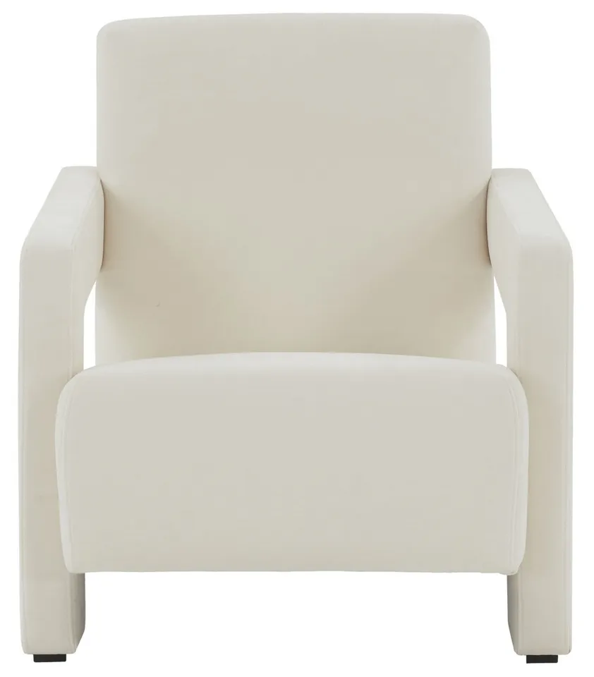Taylor Modern Velvet Accent Chair - Ivory