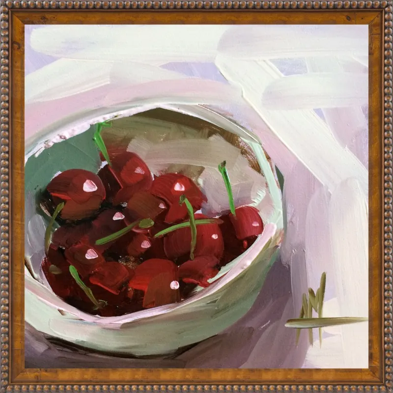 bowl of cherries no. 7 by Angela Moulton for Artfully Walls