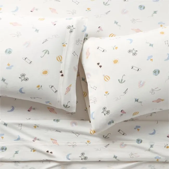 Comfy Tee Stellar Dreams 100% Organic Cotton Kids Queen Sheet Set