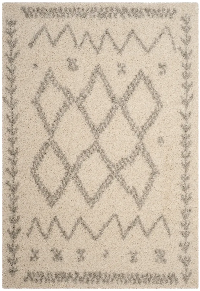 Arlo Home Woven Area Rug, ASG749G, Ivory/Grey,  5' 1" X 7' 6"