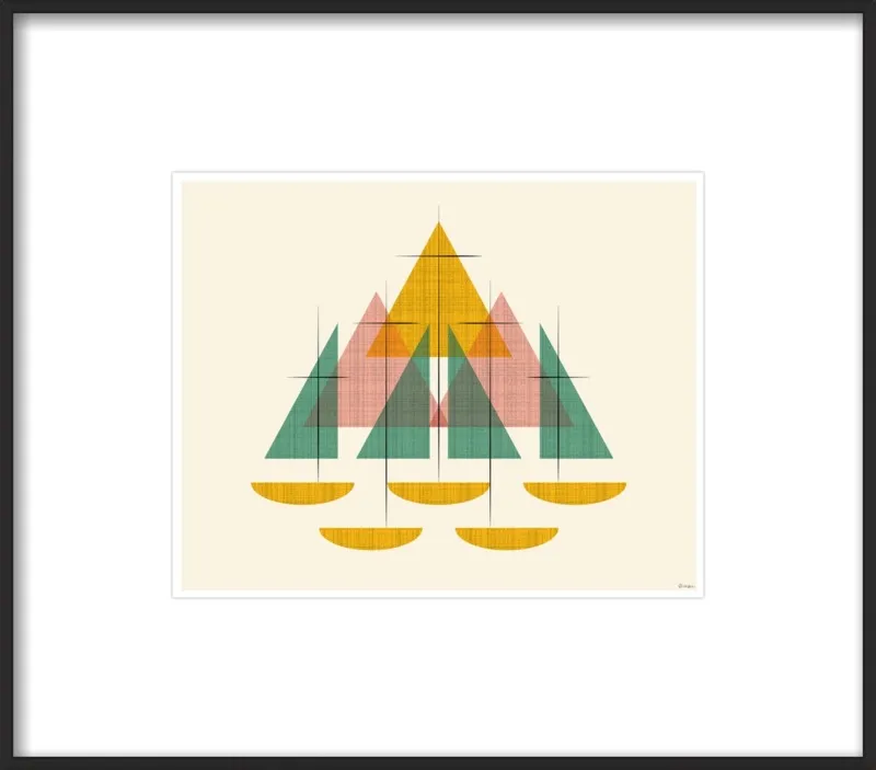 Mid Century Modern Sailboats by Cory McBee for Artfully Walls