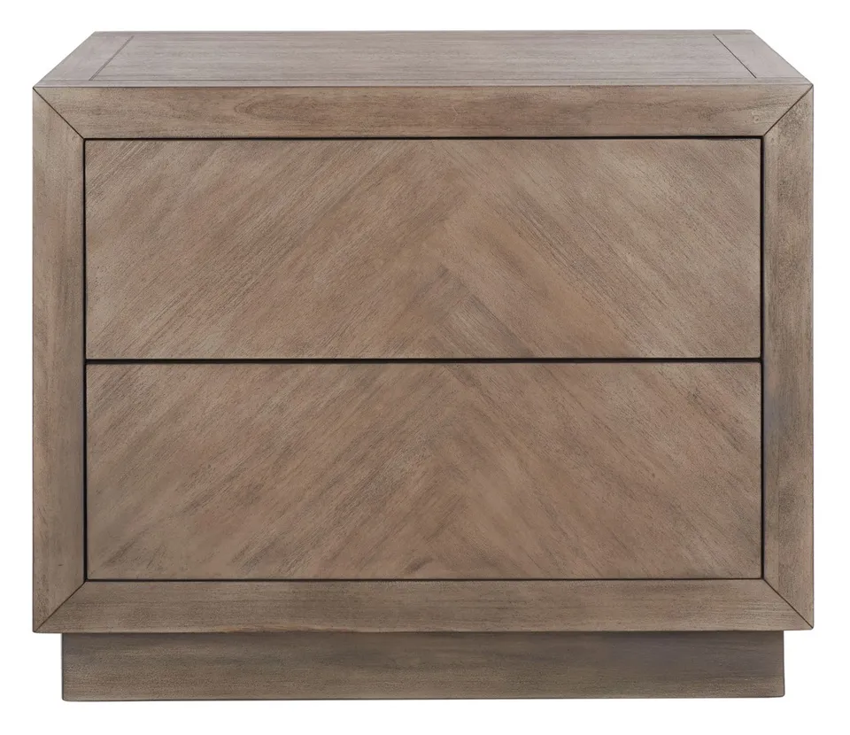 Steve 2 Drawer Wood Nightstand - Light Brown