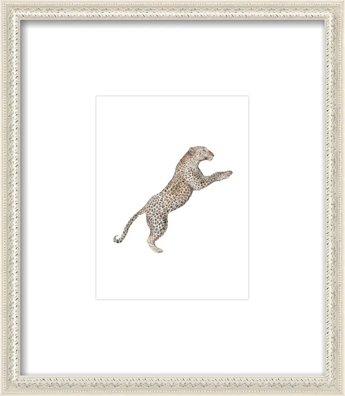 Leaping Leopard Watercolor by Lauren Rogoff for Artfully Walls