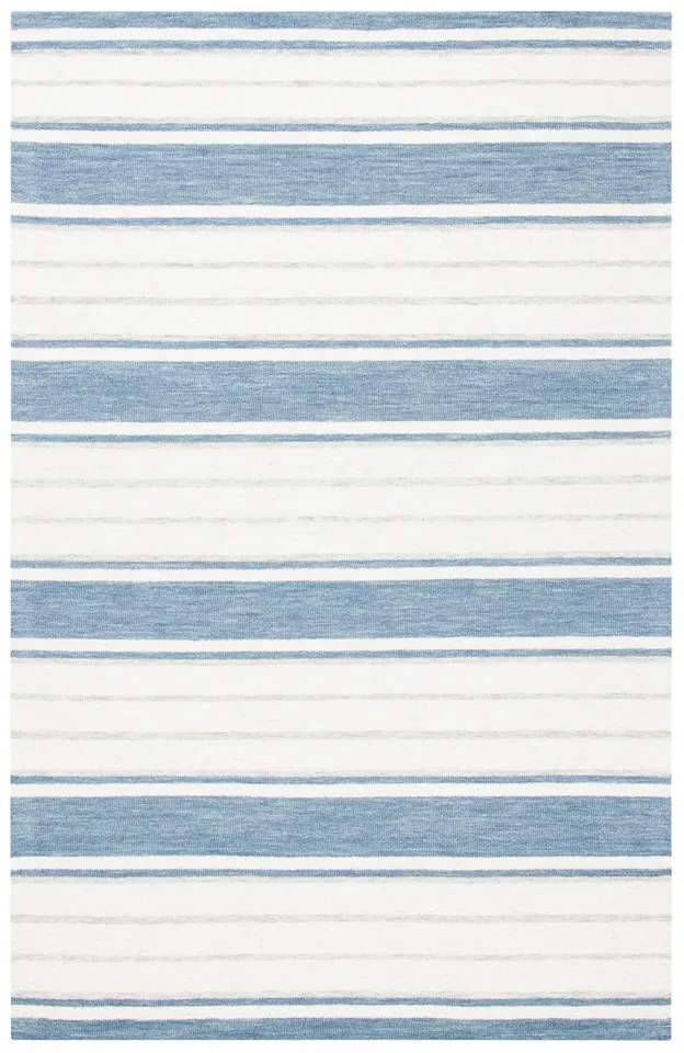 Lauren Ralph Lauren Collection Ballast Stripe Rug, Blue/Ivory, 4' x 6'